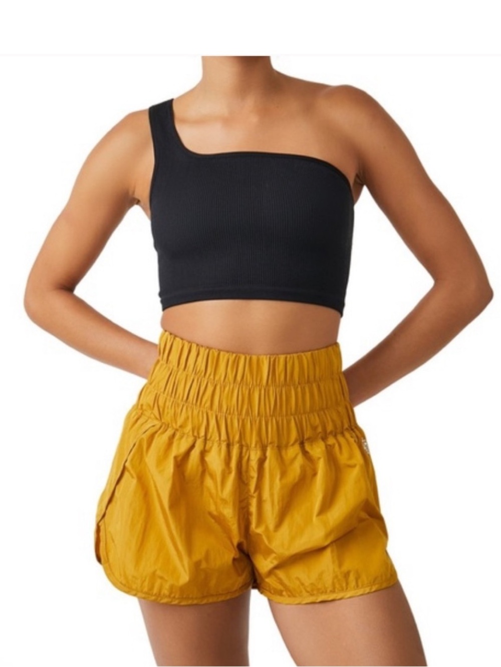 Free People Movement Way Home Short in Yellow Women’s Size Large